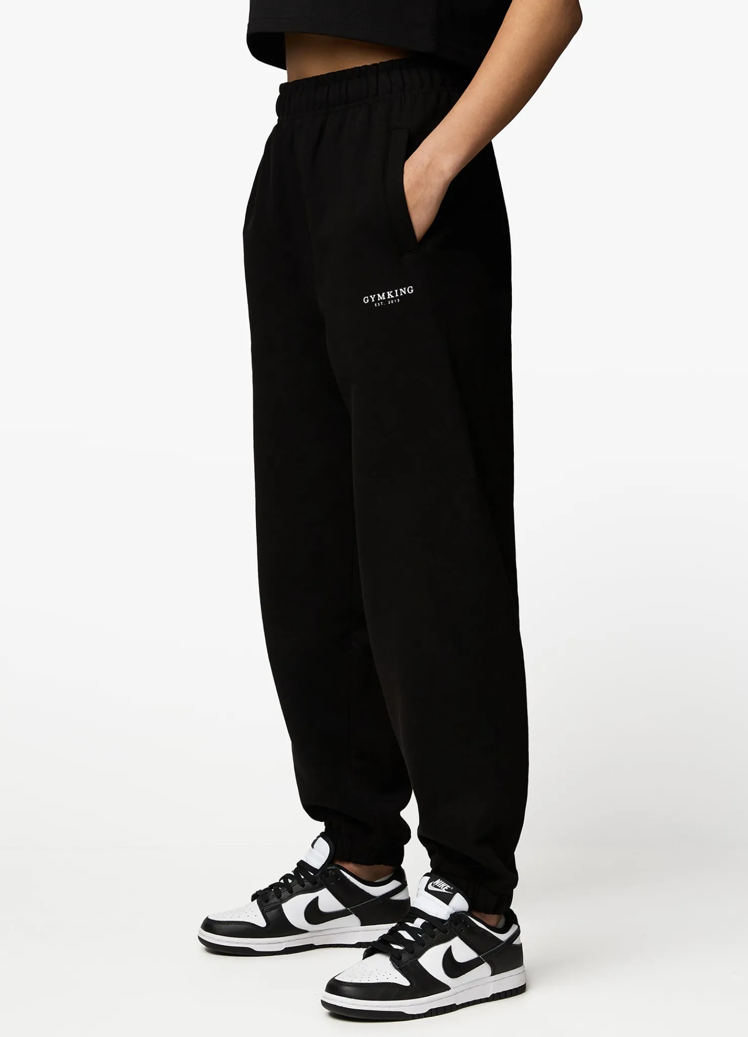 Joggers<Gym King Established Relaxed Jogger Black/White