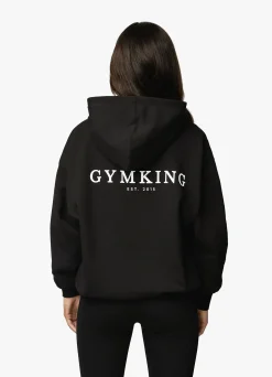 Hoodies<Gym King Established Relaxed Fit Hood Black/White