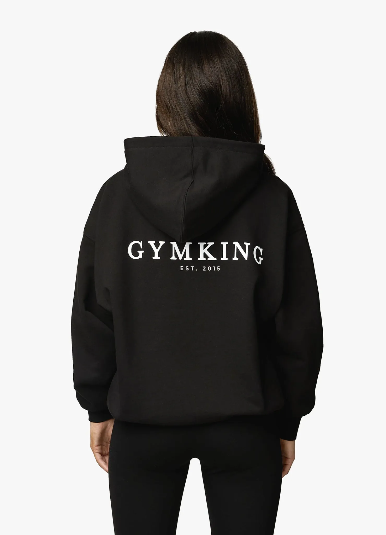 Hoodies<Gym King Established Relaxed Fit Hood Black/White