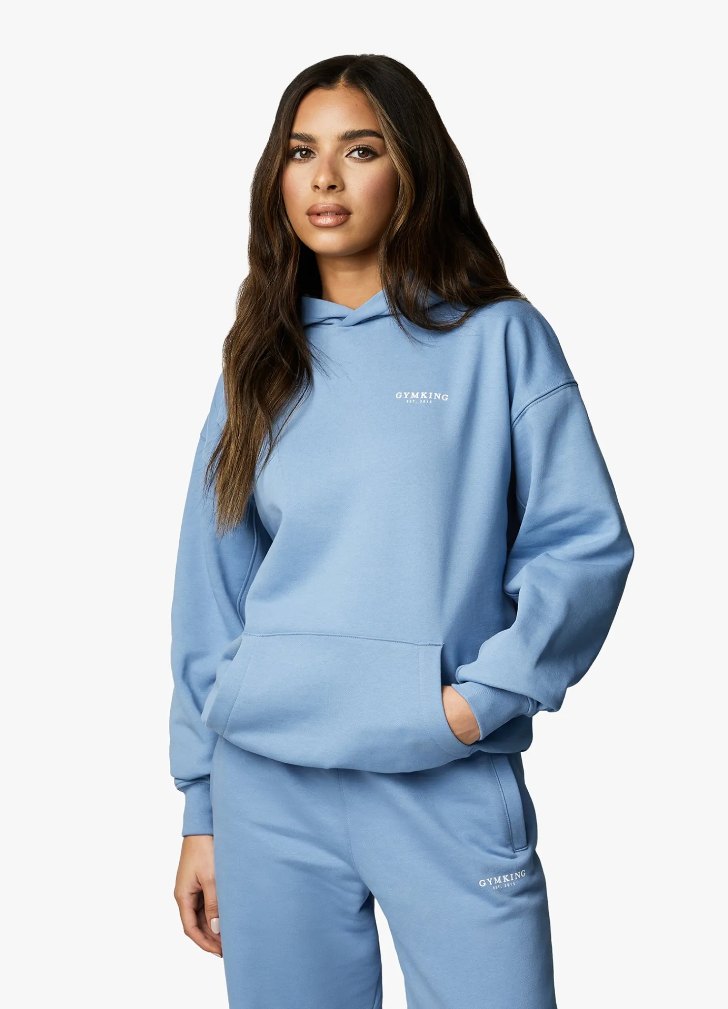 Hoodies<Gym King Established Relaxed Fit Hood Coastal Blue