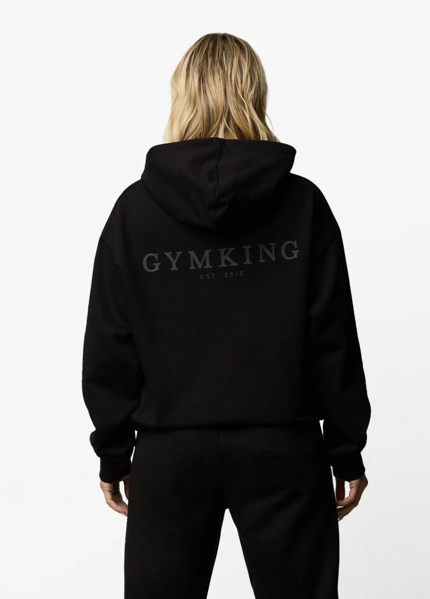 Hoodies<Gym King Established Relaxed Fit Hood Black
