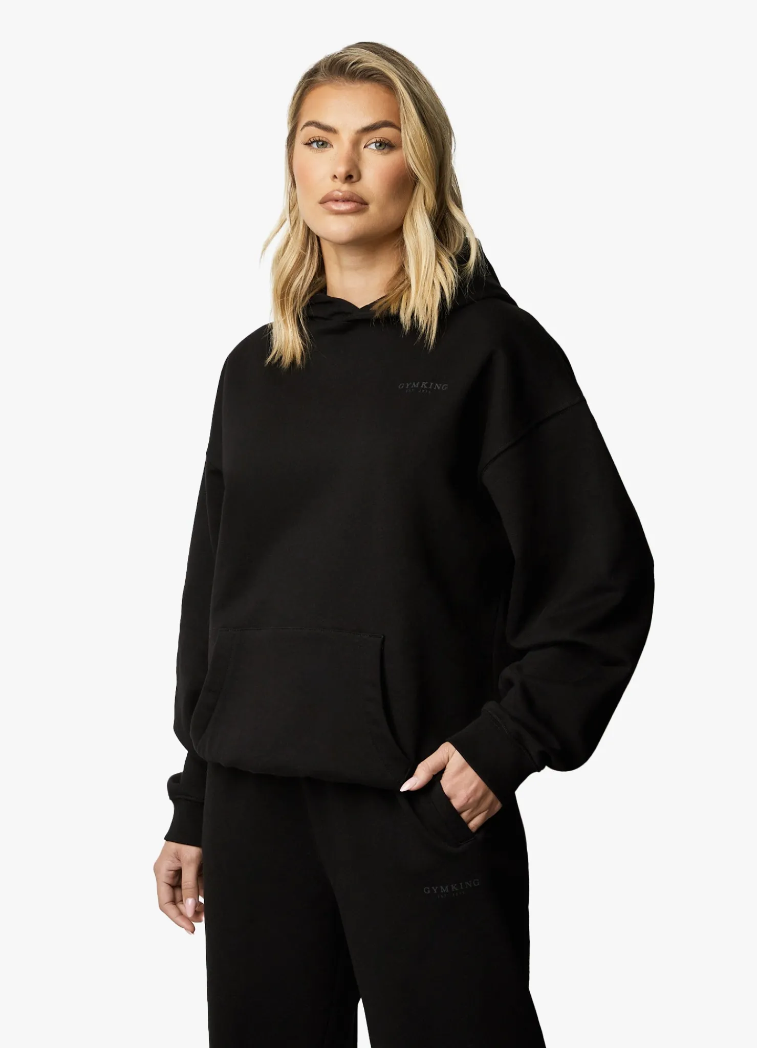Co-Ords<Gym King Established Relaxed Fit Hood Black