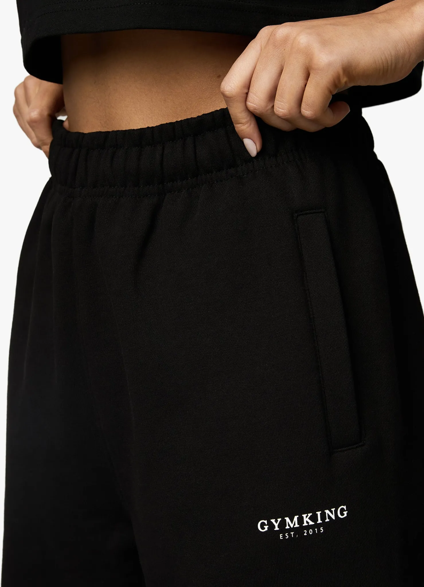 Joggers<Gym King Established Relaxed Jogger Black/White