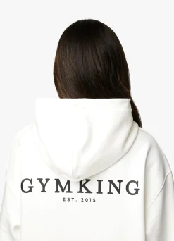 Hoodies<Gym King Established Relaxed Fit Hood Cream