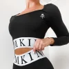 Tops & T-Shirts<Gym King Focus Ls Crop Black/White