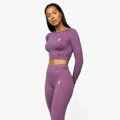 Gymwear<Gym King Formation Long Sleeve Crop Top Berry
