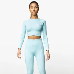 Gymwear<Gym King Formation Ls Crop Tee Aqua Sky