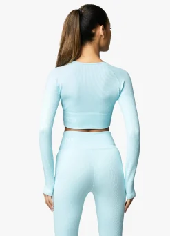 Gymwear<Gym King Formation Ls Crop Tee Aqua Sky