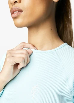 Tops & T-Shirts<Gym King Formation Ls Crop Tee Aqua Sky