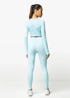 Gymwear<Gym King Formation Ls Crop Tee Aqua Sky