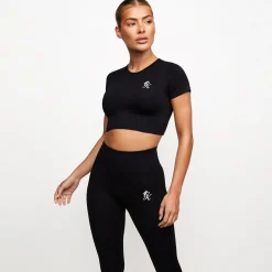 Gymwear<Gym King Formation Seamless Rib Short Sleeve Top Black
