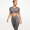Gymwear<Gym King Formation Seamless Rib Short Sleeve Top Gunmetal