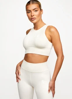 Sports Bras<Gym King Formation Seamless Rib Bra Cream
