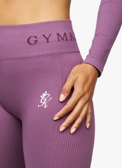 Gymwear<Gym King Formation Seamless Rib Leggings Berry