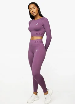 Gymwear<Gym King Formation Seamless Rib Leggings Berry