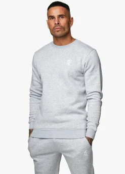 Tracksuits<Gym King Fundamental Crew Tracksuit Grey Marl