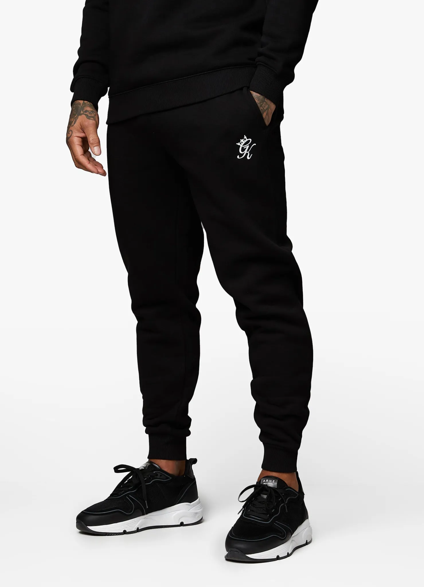 Tracksuits<Gym King Fundamental Crew Tracksuit Black