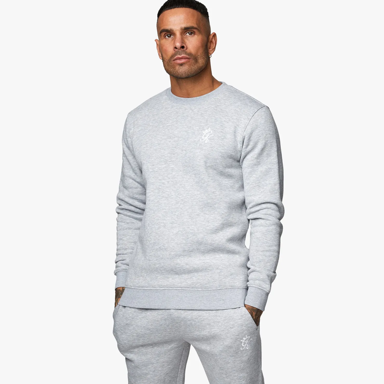 Twin Sets<Gym King Fundamental Fleece Sweatshirt Grey Marl