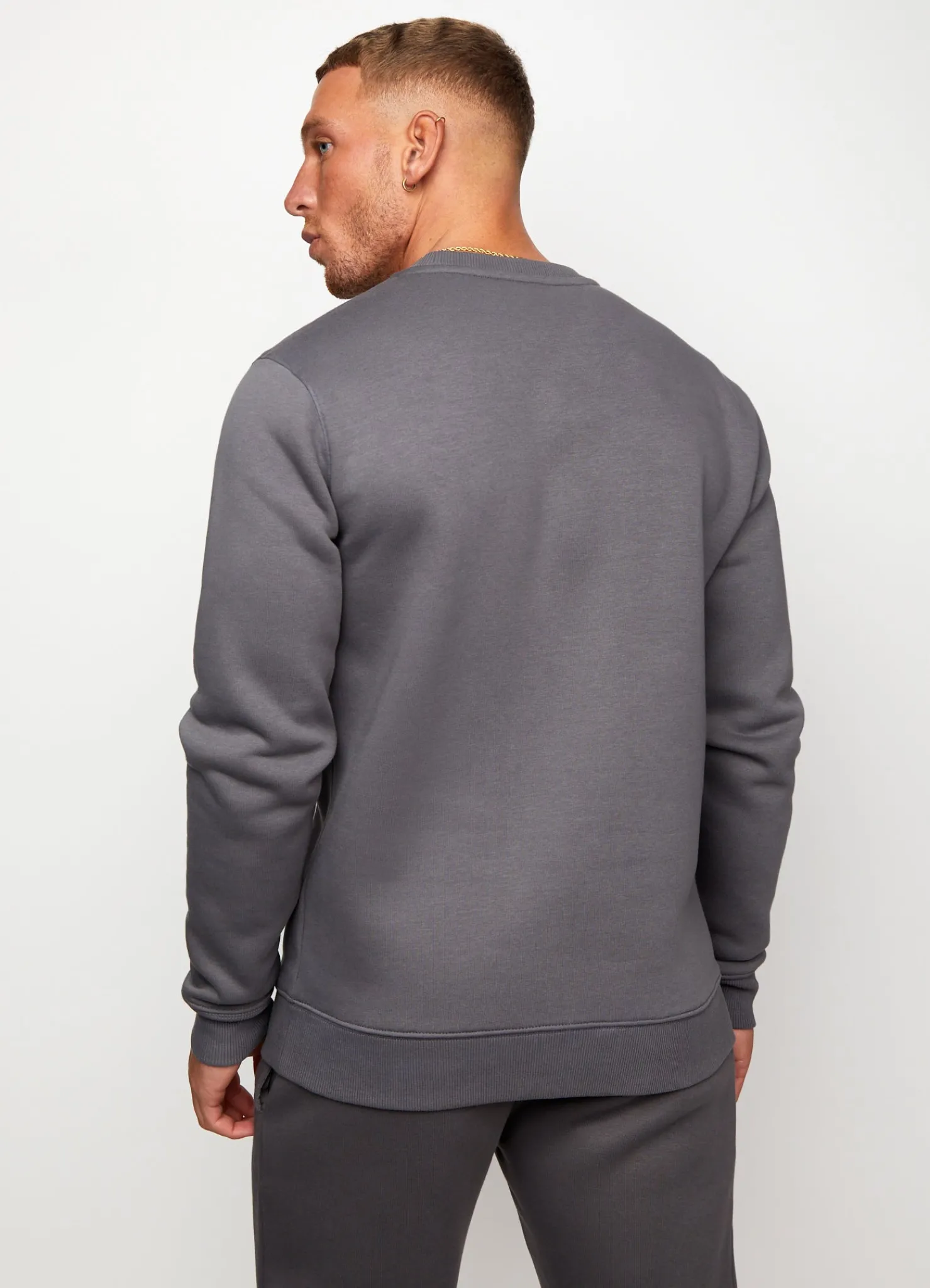 Sweatshirts & Hoodies<Gym King Fundamental Fleece Crew Dark Grey