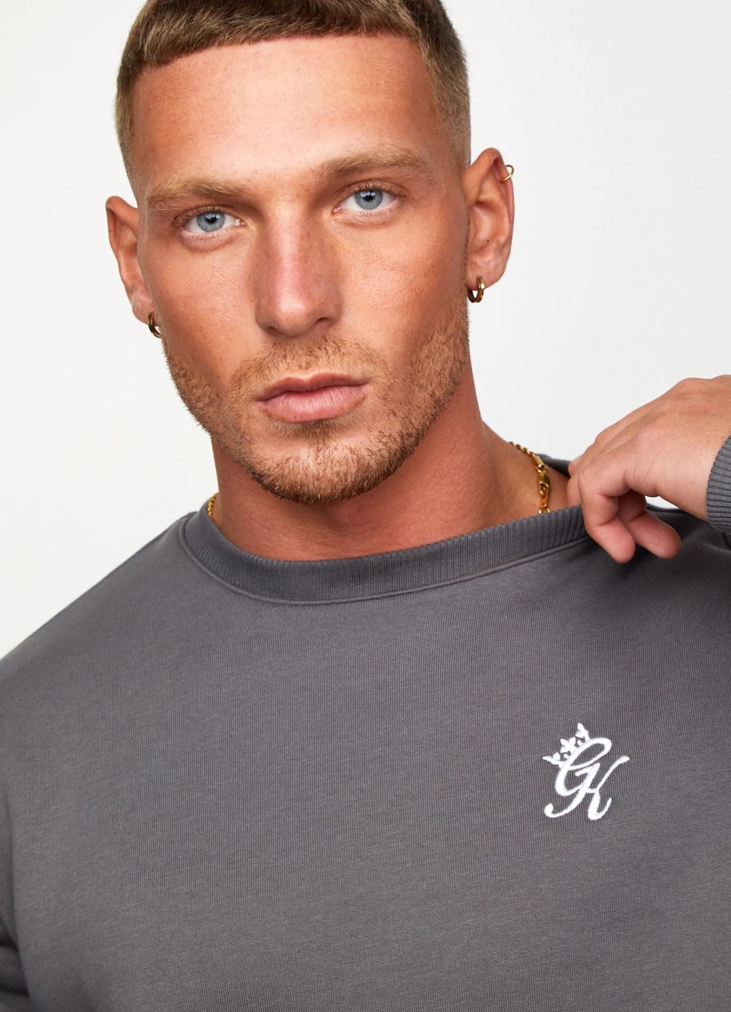 Sweatshirts & Hoodies<Gym King Fundamental Fleece Crew Dark Grey
