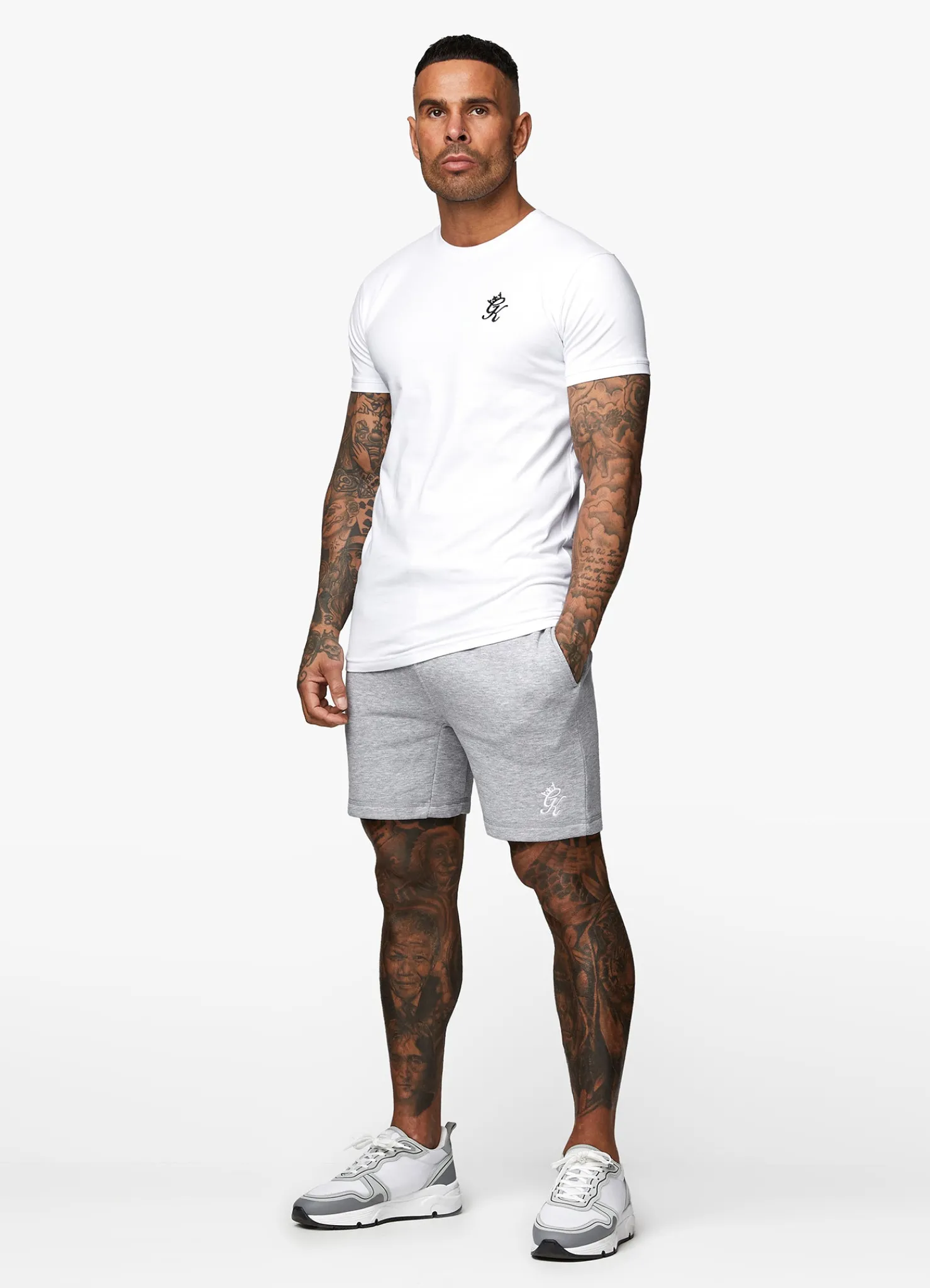 Twin Sets<Gym King Fundamental Fleece Short Grey Marl