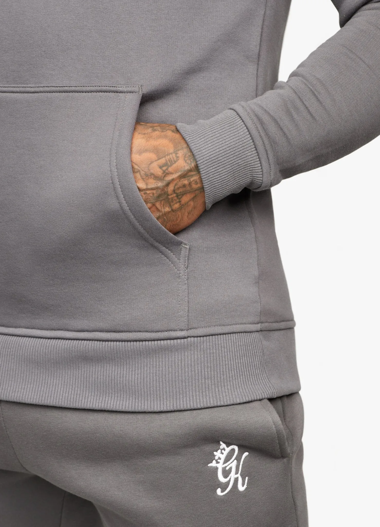 Sweatshirts & Hoodies<Gym King Fundamental Fleece Hood Dark Grey