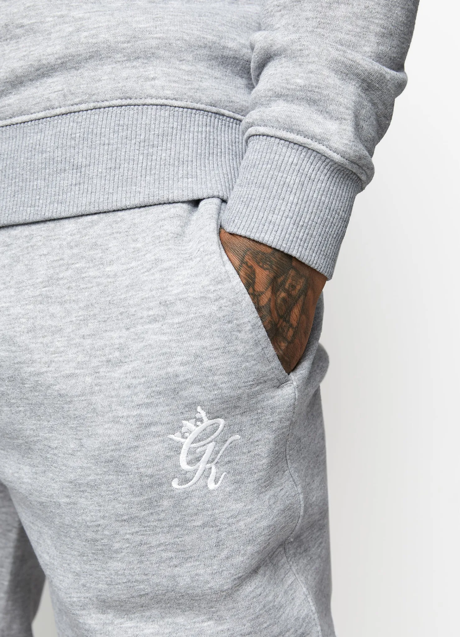 Tracksuits<Gym King Fundamental Fleece Hood Tracksuit Grey Marl