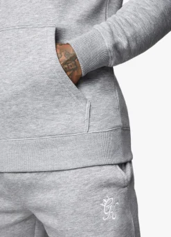 Sweatshirts & Hoodies<Gym King Fundamental Fleece Hood Grey Marl