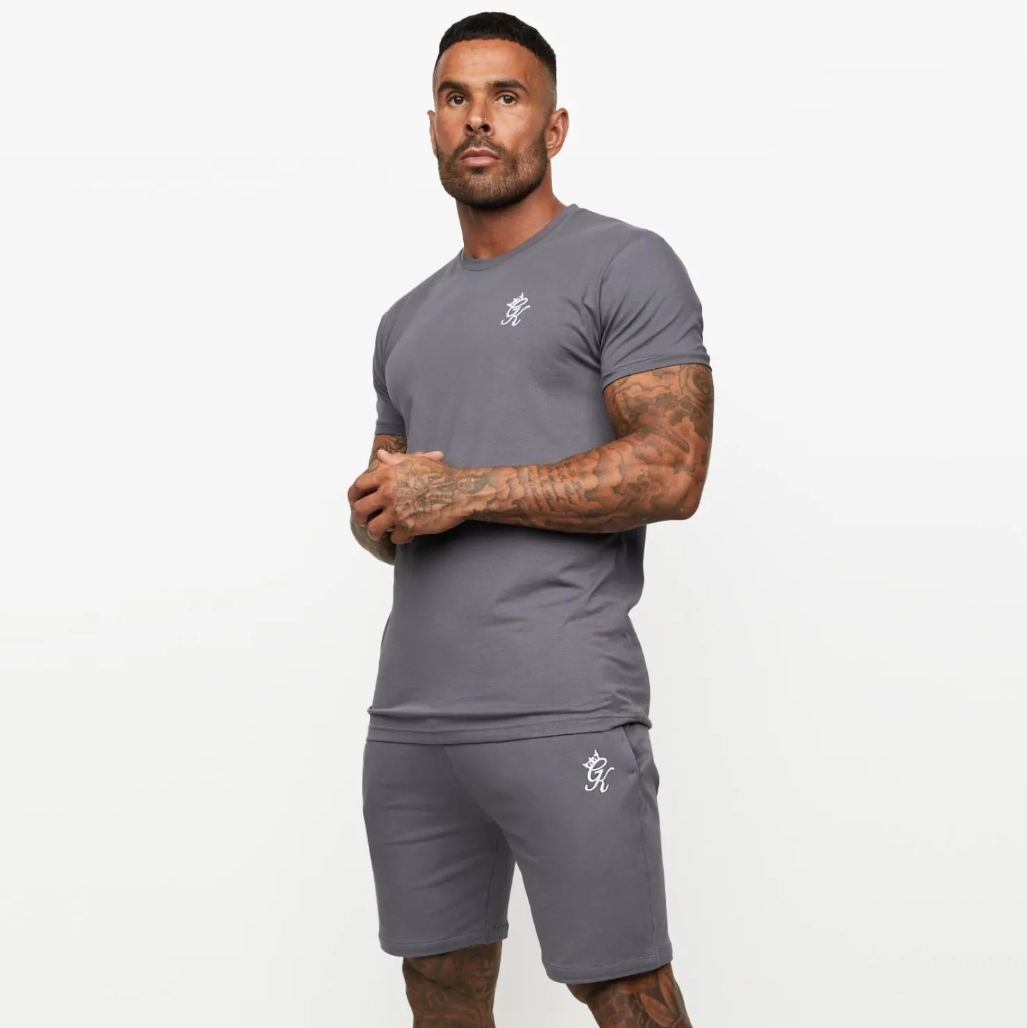 T-Shirts<Gym King Fundamental Jersey Tee Dark Grey
