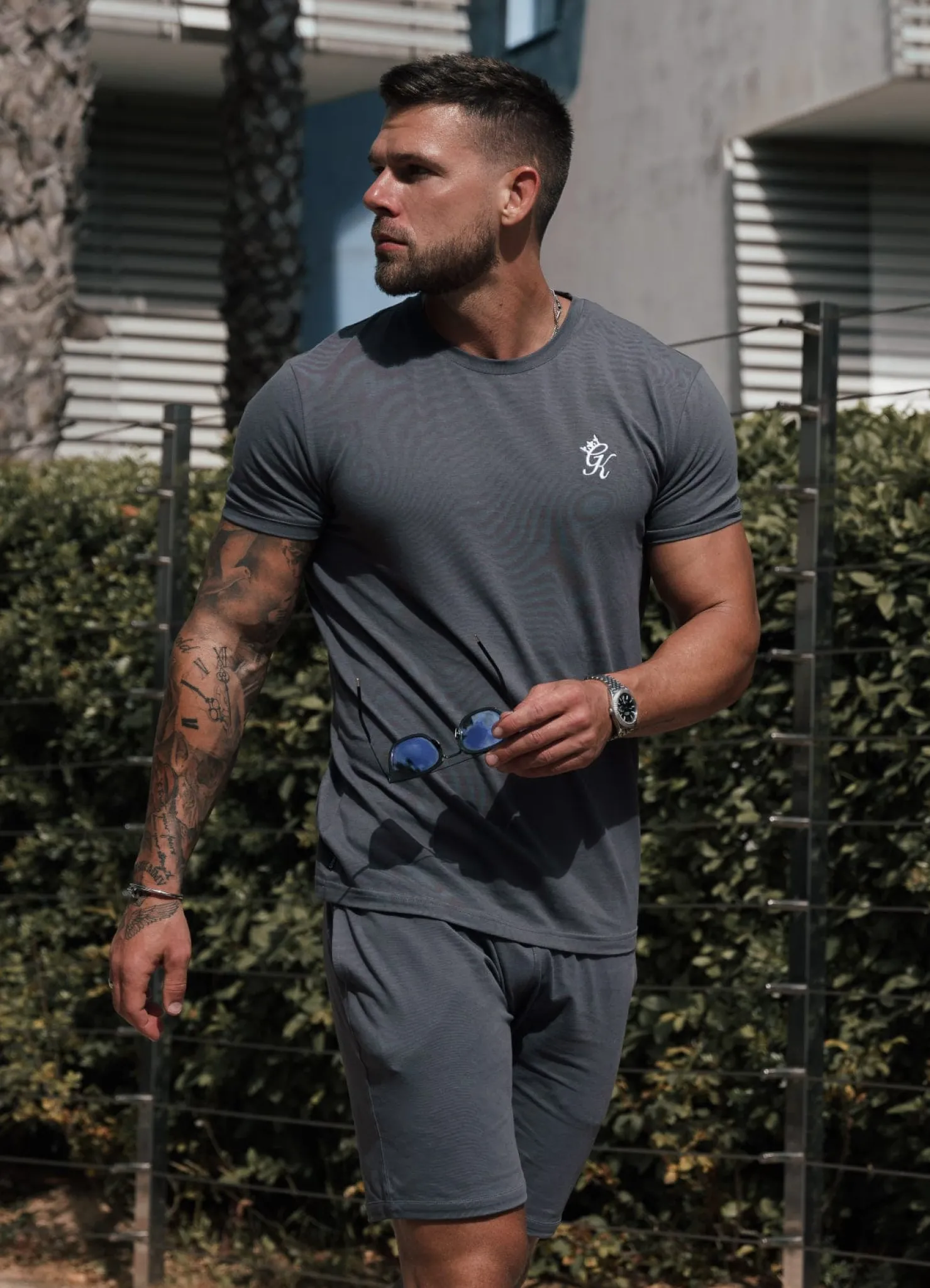 T-Shirts<Gym King Fundamental Jersey Tee Dark Grey