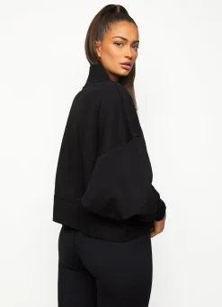 Sweatshirts<Gym King Fundamental Loopback Funnel Black