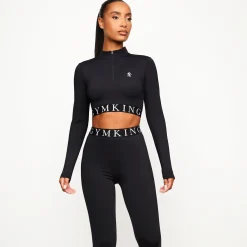 Gymwear<Gym King Impact 1/4 Zip Funnel Black
