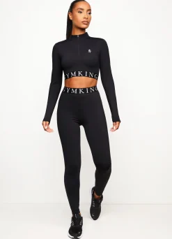Gymwear<Gym King Impact 1/4 Zip Funnel Black