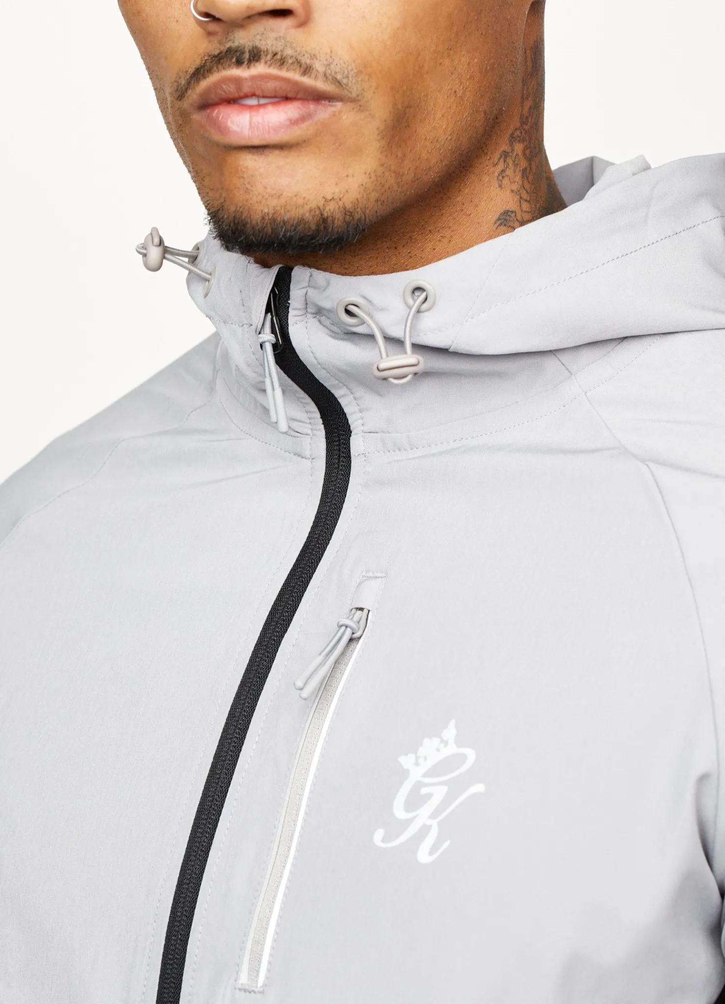 Tracksuit Tops<Gym King Impact Fz Hood Shadow Grey/Black