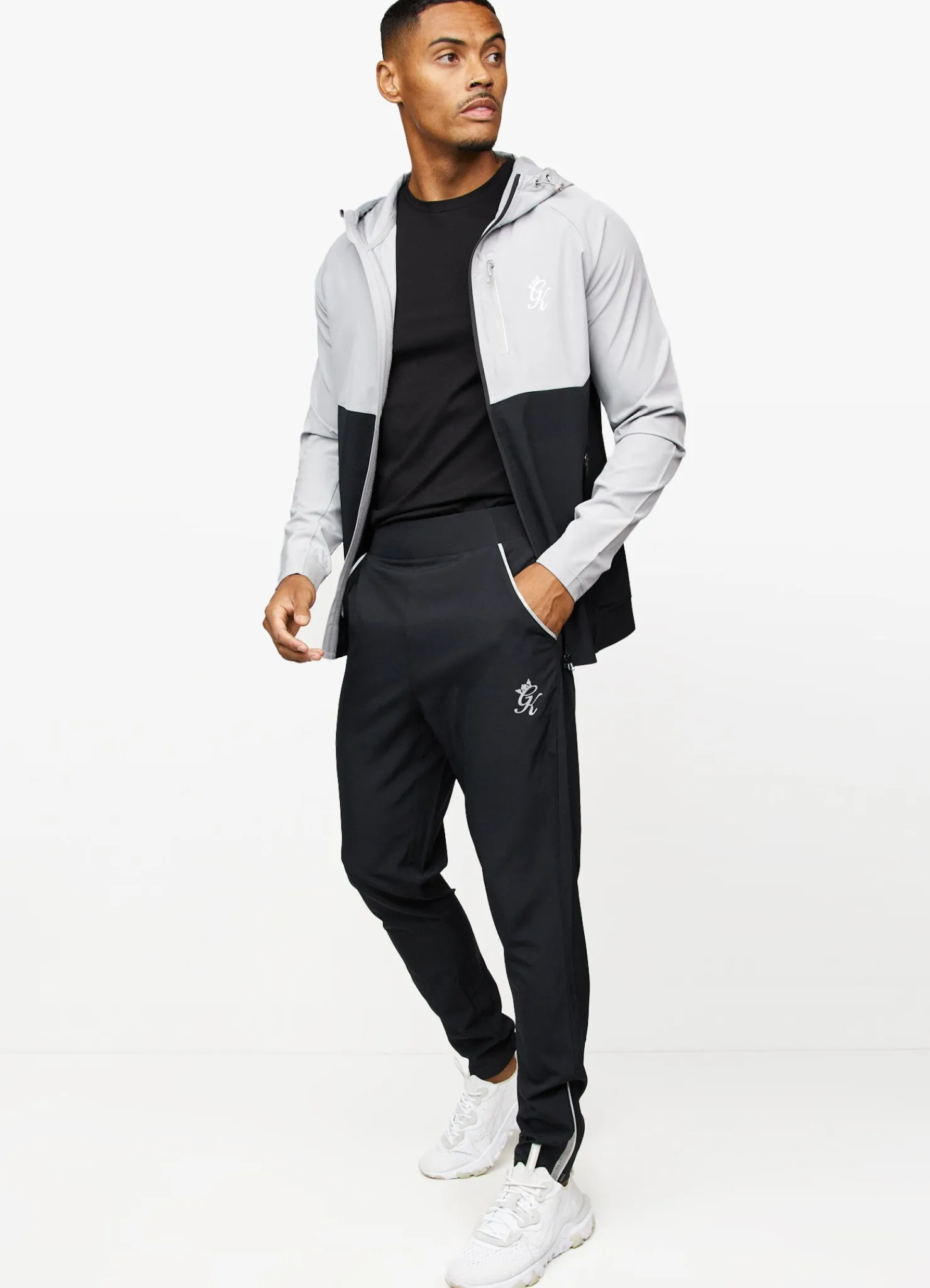 Tracksuit Tops<Gym King Impact Fz Hood Shadow Grey/Black