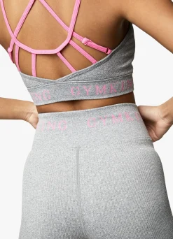 Gymwear<Gym King Intention 3 Inch Short Grey Marl/Cosmic Pink