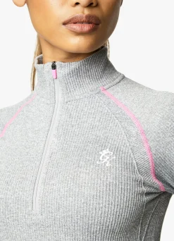 Tops & T-Shirts<Gym King Intention Funnel Grey Marl/Cosmic Pink