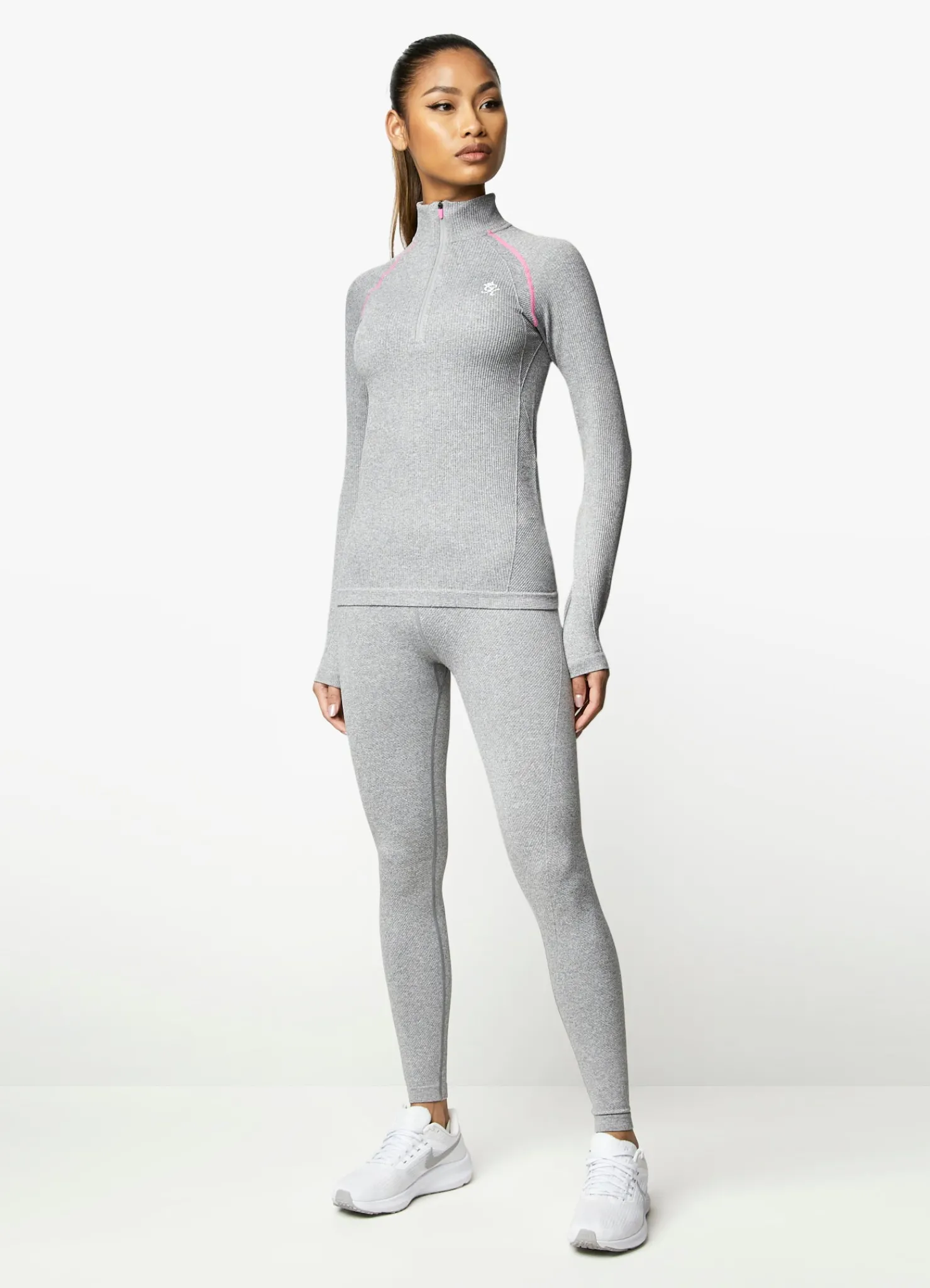 Gymwear<Gym King Intention Funnel Grey Marl/Cosmic Pink