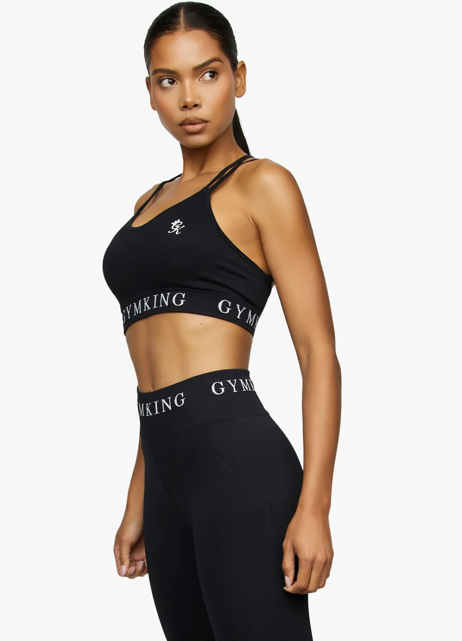 Gymwear<Gym King Intention Multi Rib Sports Bra Black