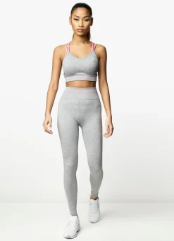 Leggings<Gym King Intention Multi-Rib Legging Grey Marl/Cosmic Pink