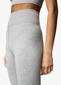Gymwear<Gym King Intention Multi-Rib Legging Grey Marl/Cosmic Pink