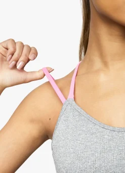 Sports Bras<Gym King Intention Multi-Rib Sports Bra Grey Marl/Cosmic Pink