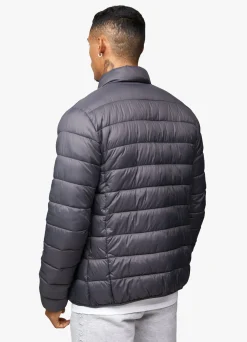 Outerwear<Gym King Lightweight Packaway Puffer Jacket Dark Grey