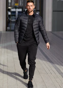 Outerwear<Gym King Lightweight Packaway Puffer Jacket Black