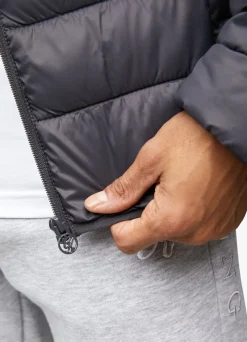 Outerwear<Gym King Lightweight Packaway Puffer Jacket Dark Grey