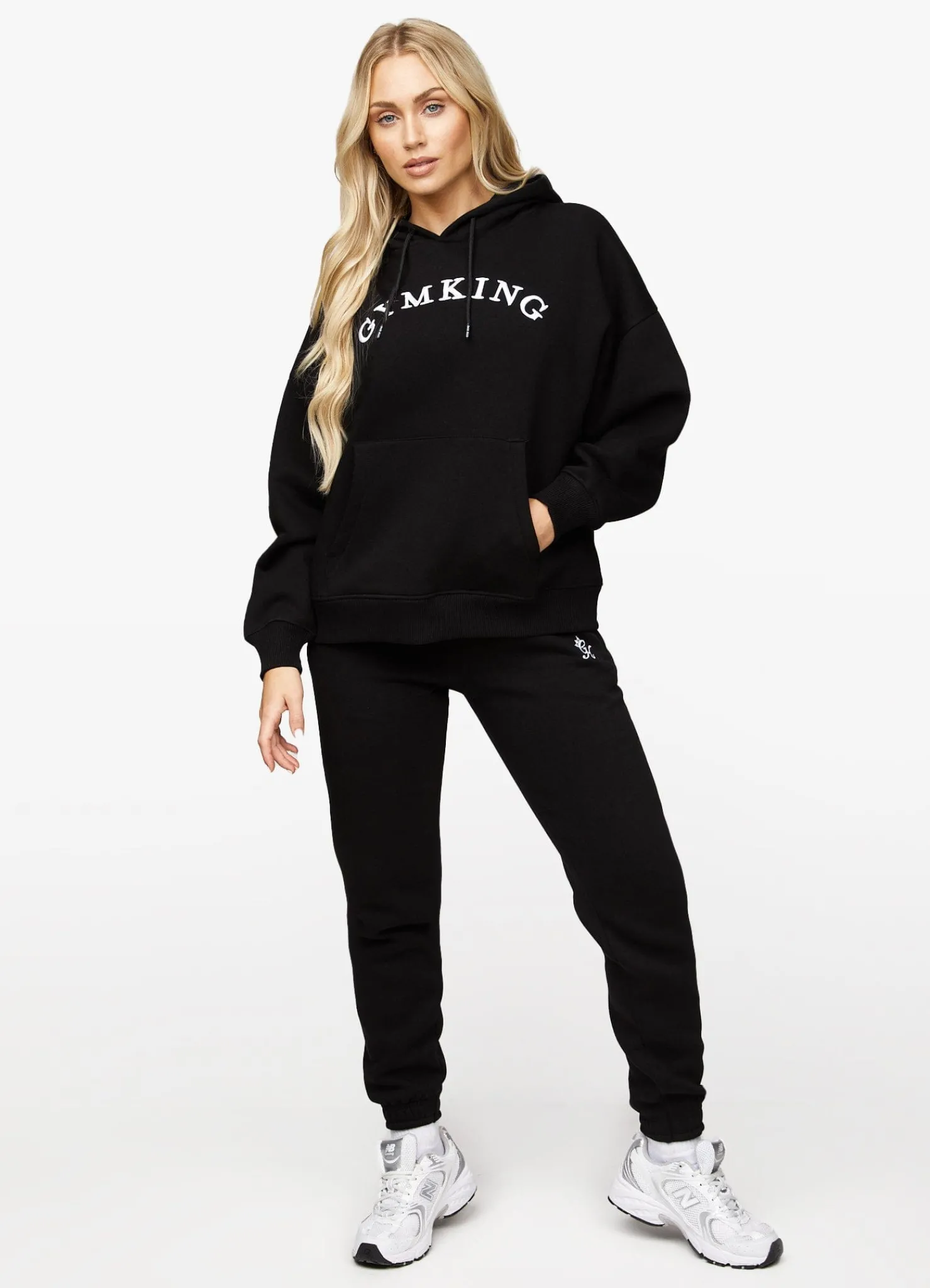 Tracksuits<Gym King Linear Arch Hood & Jogger Black