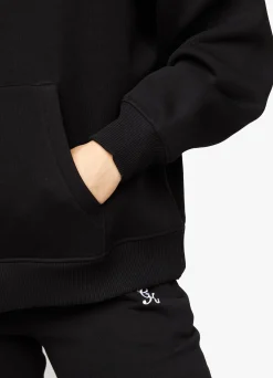 Hoodies<Gym King Linear Arch Oversized Hood Black