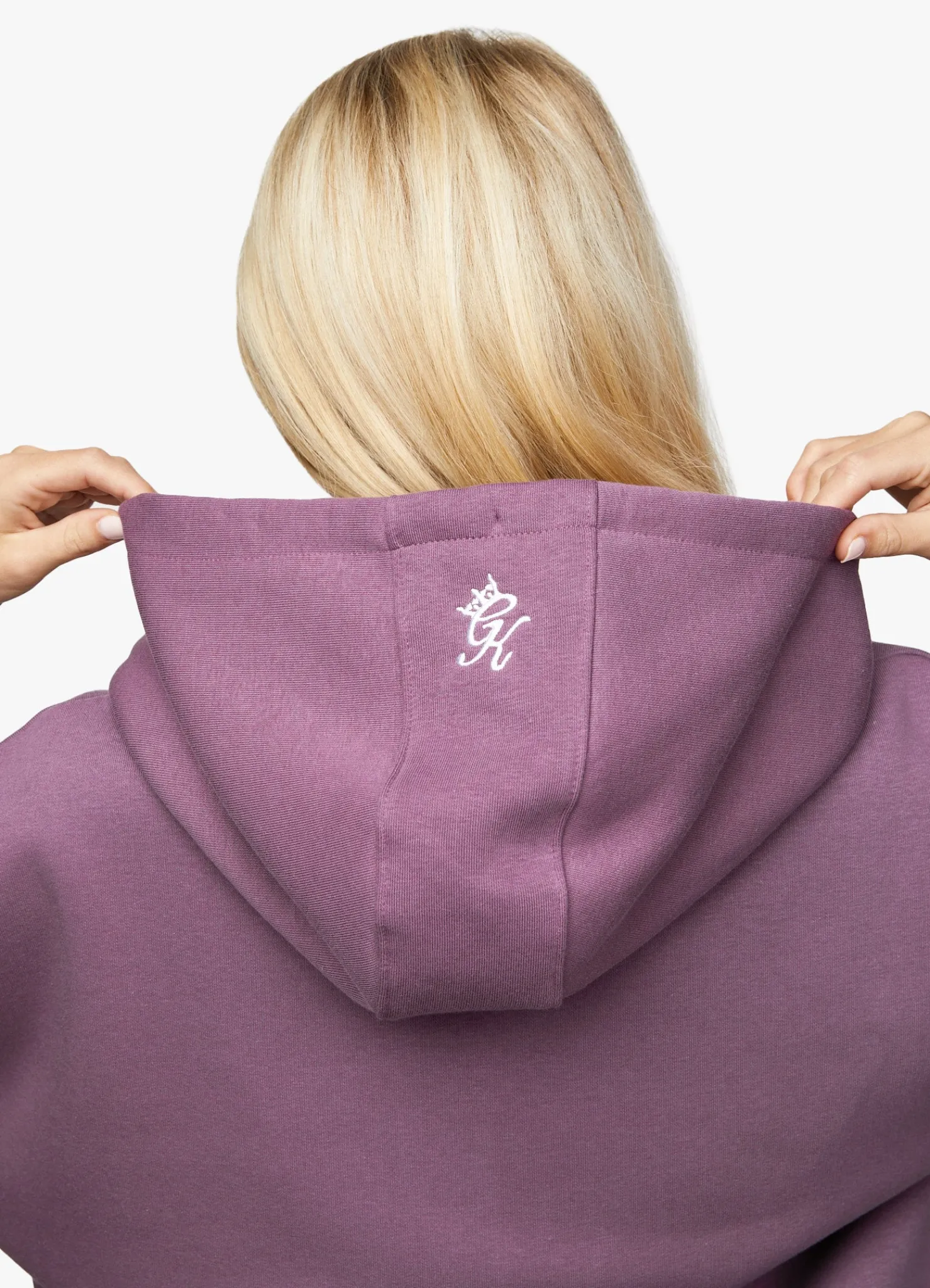 Hoodies<Gym King Linear Arch Oversized Hood Plum