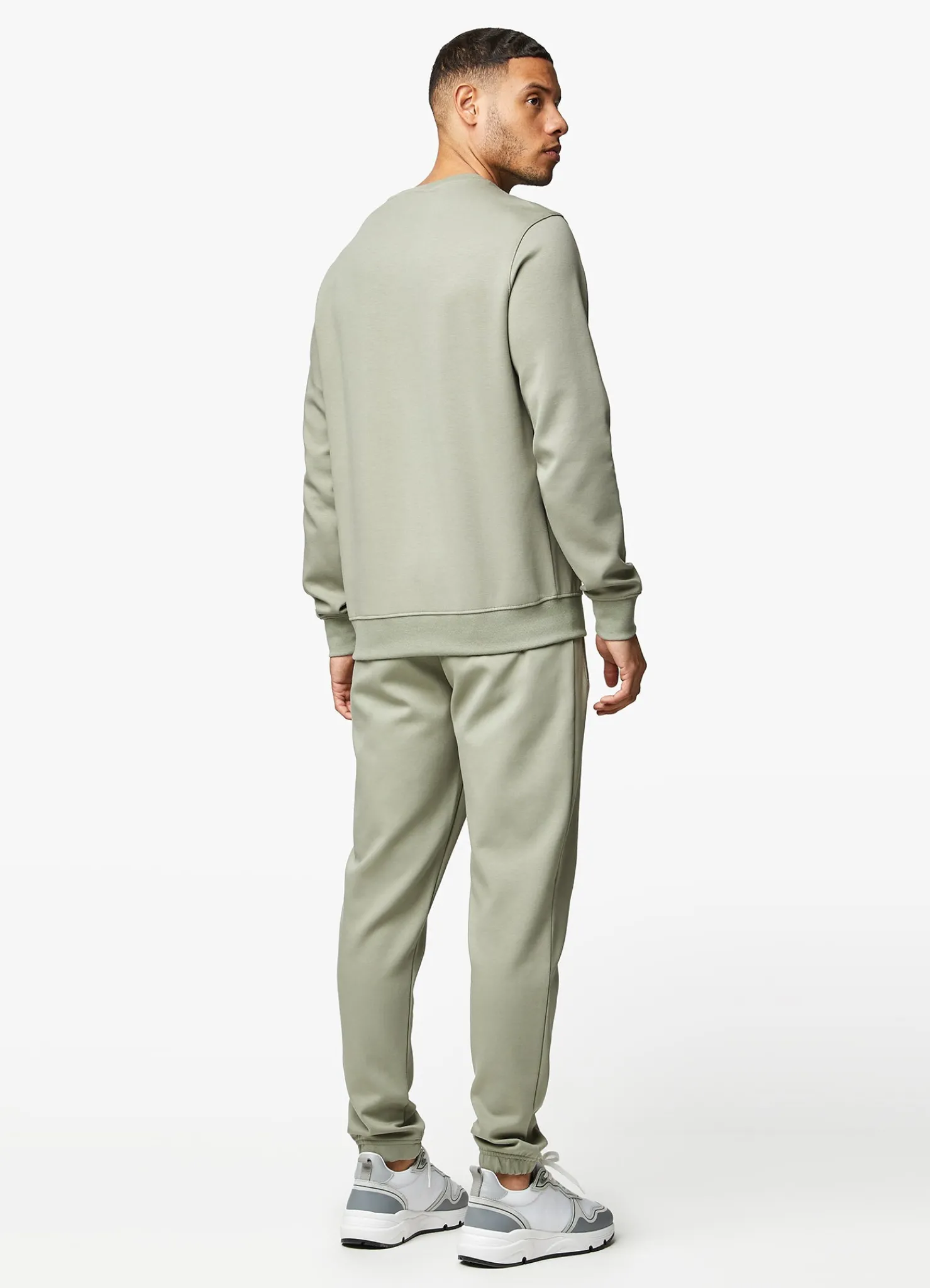 Tracksuits<Gym King Linear Print Crew Tracksuit Soft Khaki