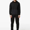 Tracksuits<Gym King Linear Print Hood Tracksuit Black